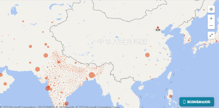 亚洲疫情地图