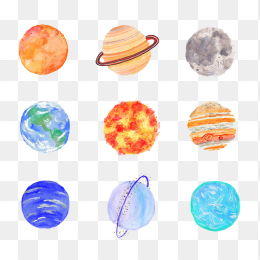 卡通太阳系星球合集