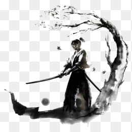 中国风水墨大侠人物剪影