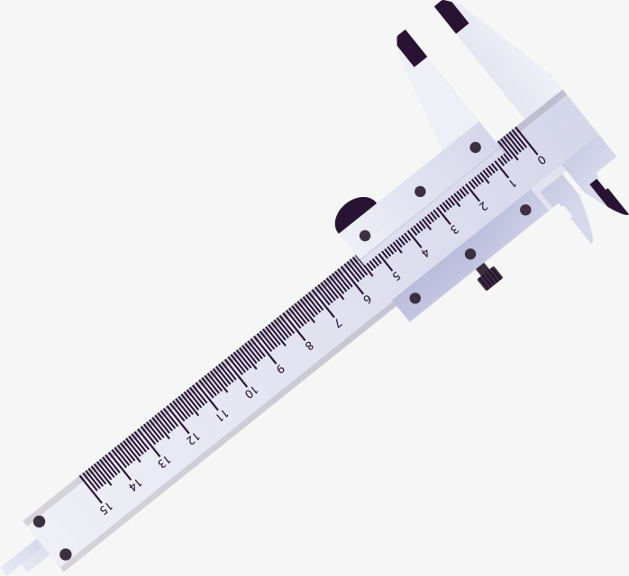 手绘卡尺测量工具