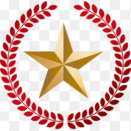 矢量麦穗立体五角星素材