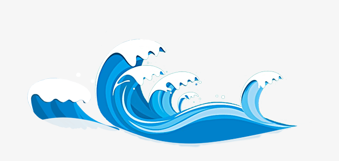 手绘海浪