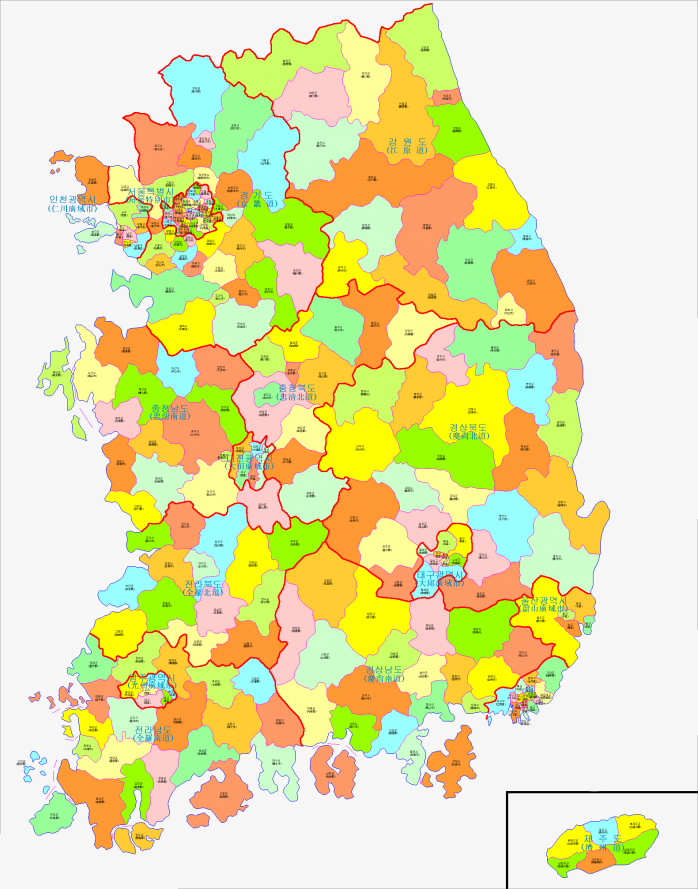 Korea韩国地图