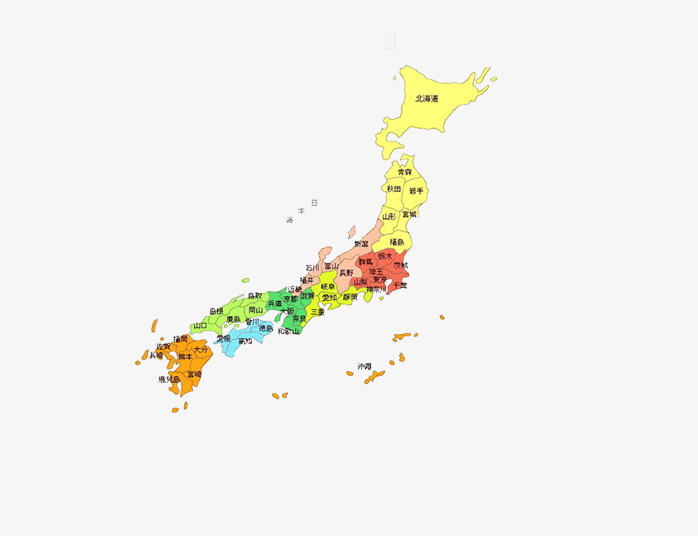 JAPAN日本地图