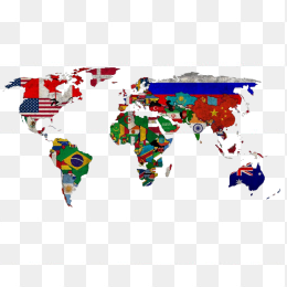 创意国旗世界地图