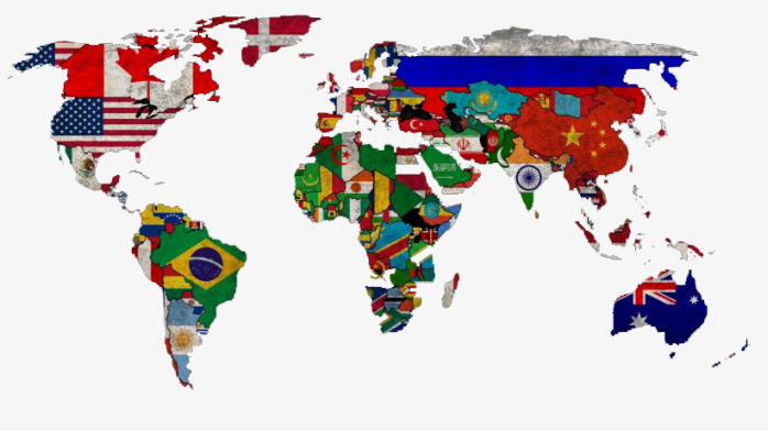 创意国旗世界地图