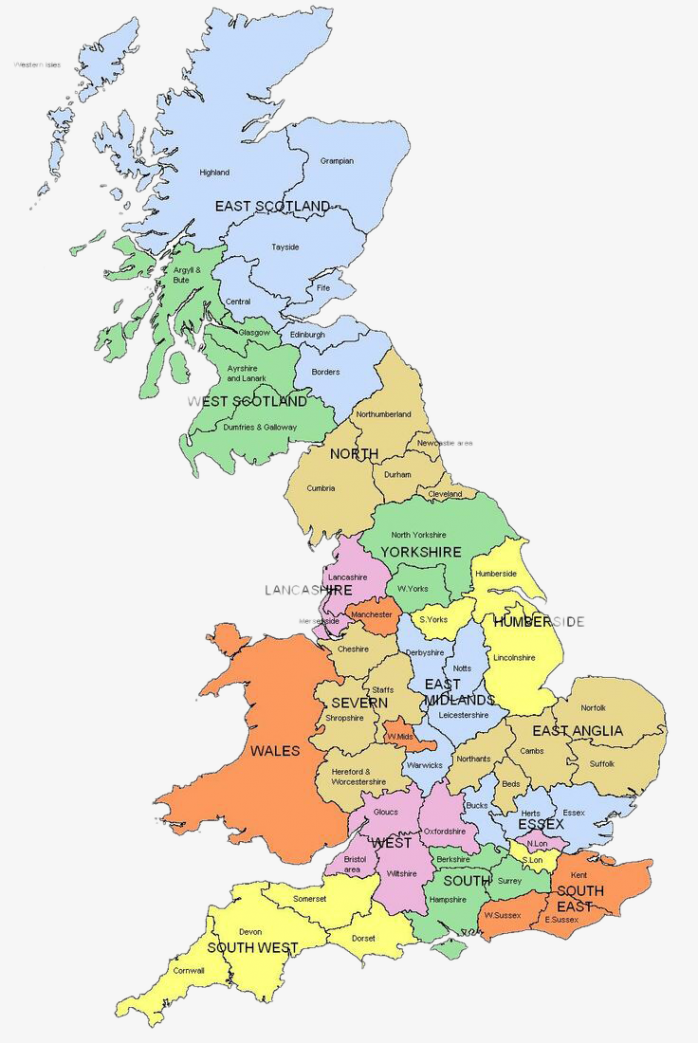 UK英国地图