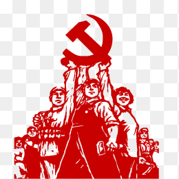 红色革命军人剪影