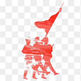三军国庆节军人剪影