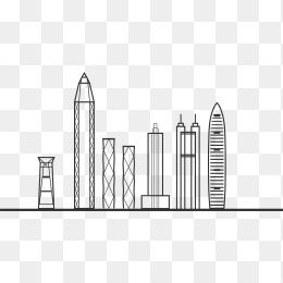 素描深圳城市建筑