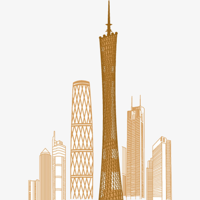 手绘广州塔