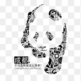 手绘熊猫