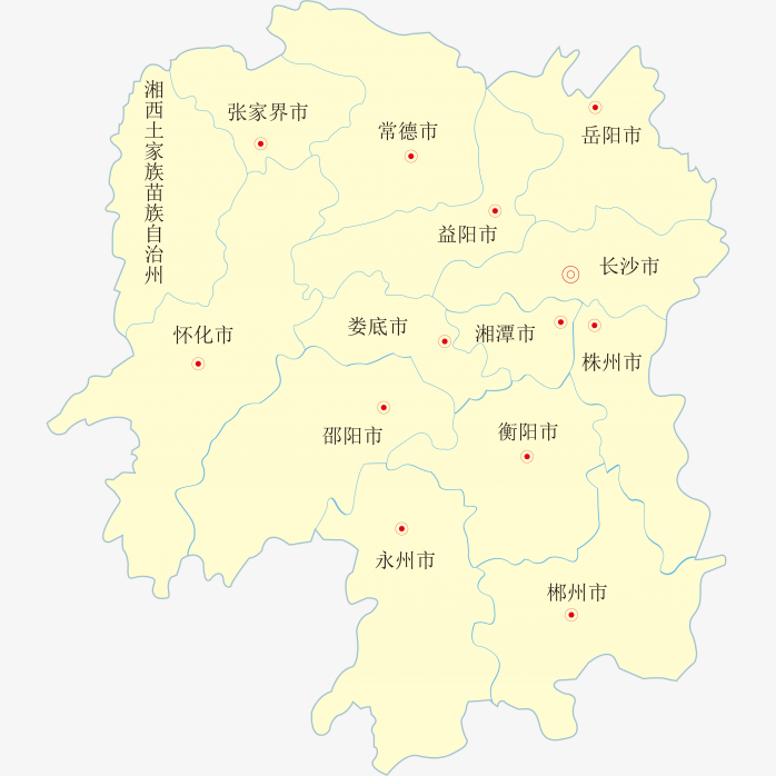 高清湖南省地图