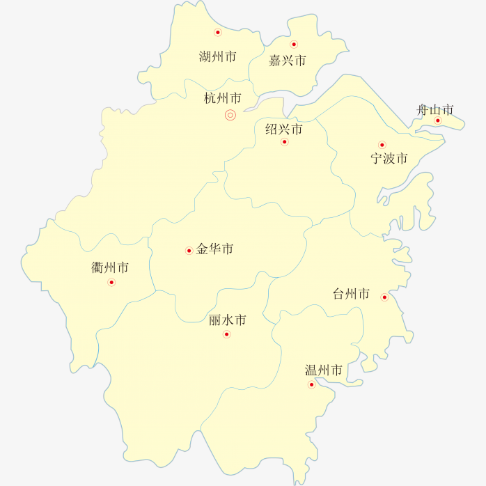 高清浙江省地图