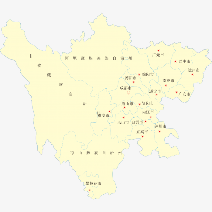 高清四川省地图