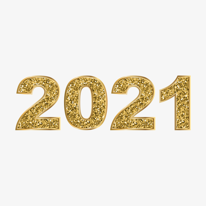 金色2021元旦字体