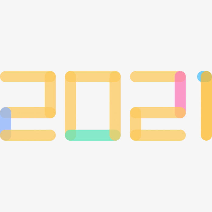 创意2021元旦字体