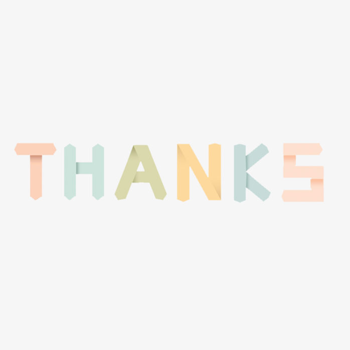 卡通thank you艺术字