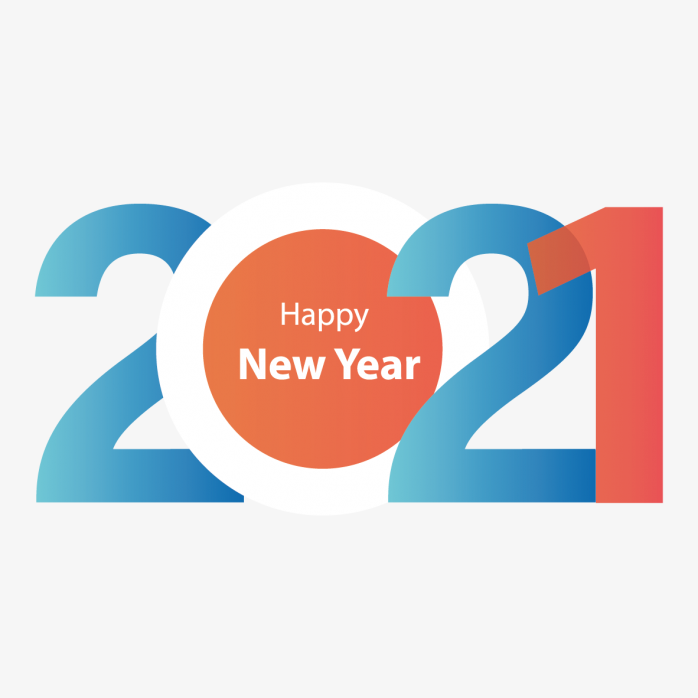 创意2021年元旦艺术字