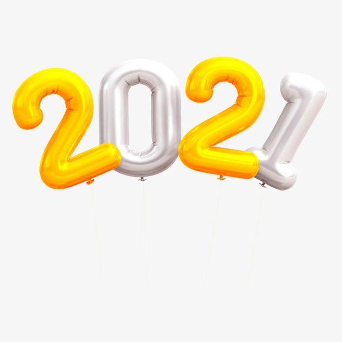 2021年元旦立体字