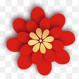 花新年红色元素