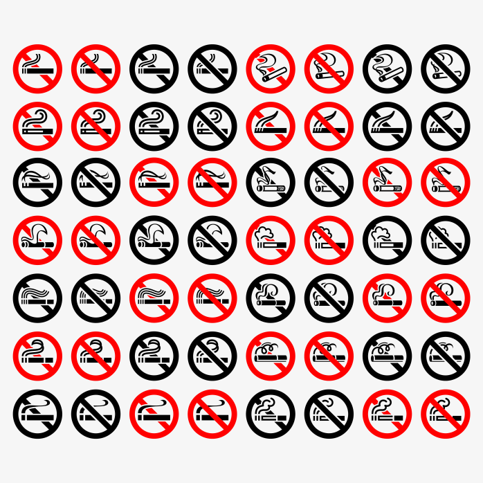 禁止吸烟标识合集