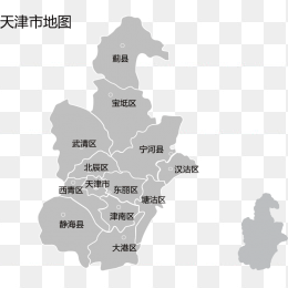 矢量天津地图