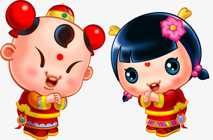 童子金童玉女凤冠霞帔婚庆2