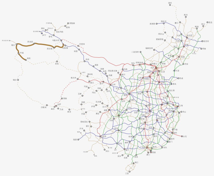 中国地图交通线路图