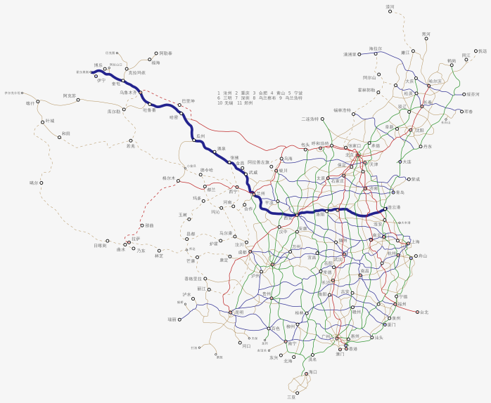 中国地图交通线路图