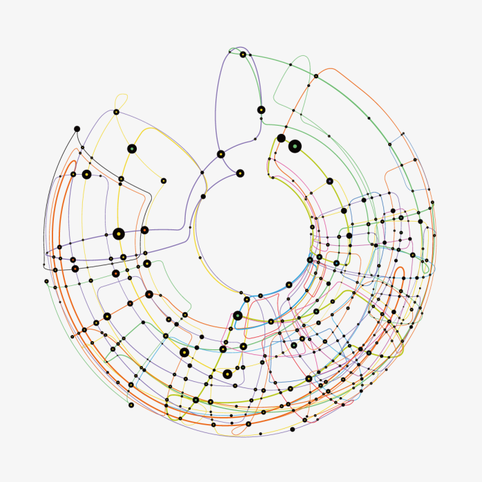 抽象圆形科技电子线路