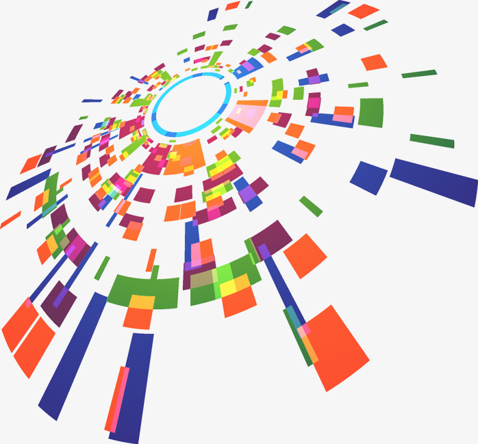 彩色抽象科技方块