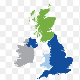彩色英国地图
