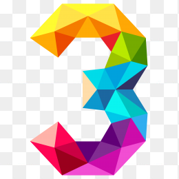 彩色数字3