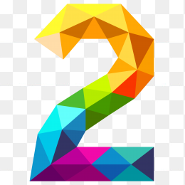彩色数字2