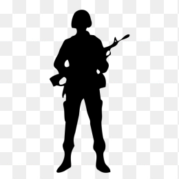 士兵剪影
