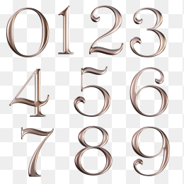 金色立体数字