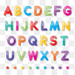 26个彩色英文字母
