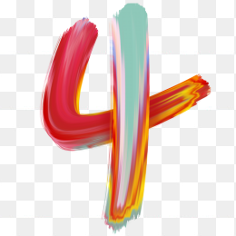 彩色数字4