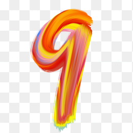 彩色数字9