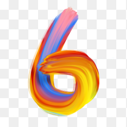 彩色数字6