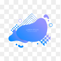 不规则几何流体渐变边框元素