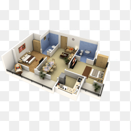 室内设计3D建模户型图