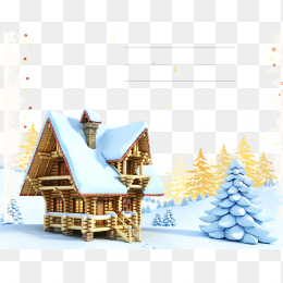 卡通雪景