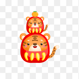 手绘虎年元素