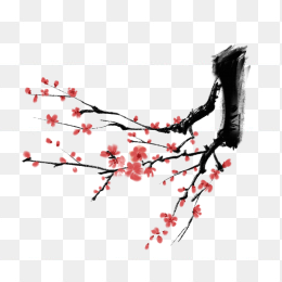 手绘中国风腊梅