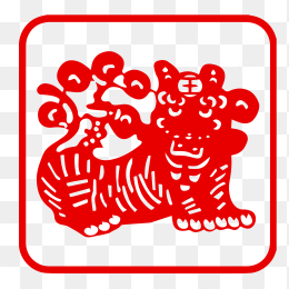 剪纸 虎