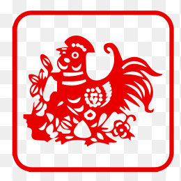 剪纸 鸡 