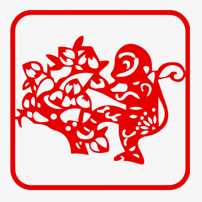 剪纸 猴