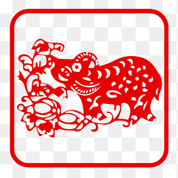 剪纸 牛